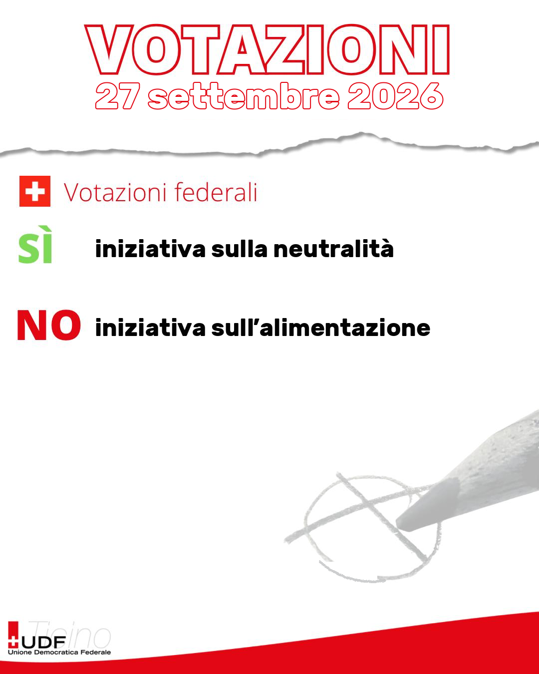 Indicazioni di voto – 27 settembre 2026